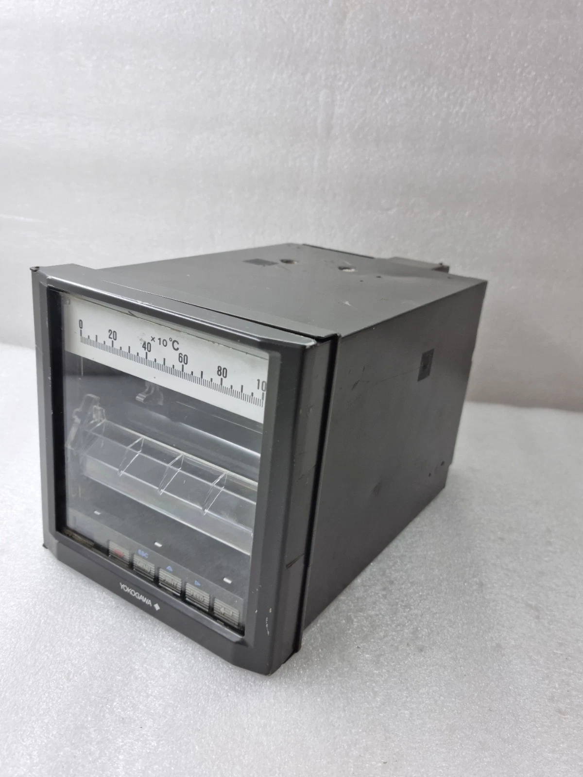 YOKOGAWA TEMPERATURE CHART RECORDER 0-100C PANEL MOUNT FOR PARTS OR REPAIR